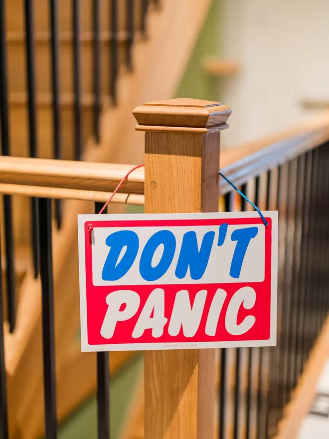 Don't Panic / Do Panic Screen Printed Hanging Sign