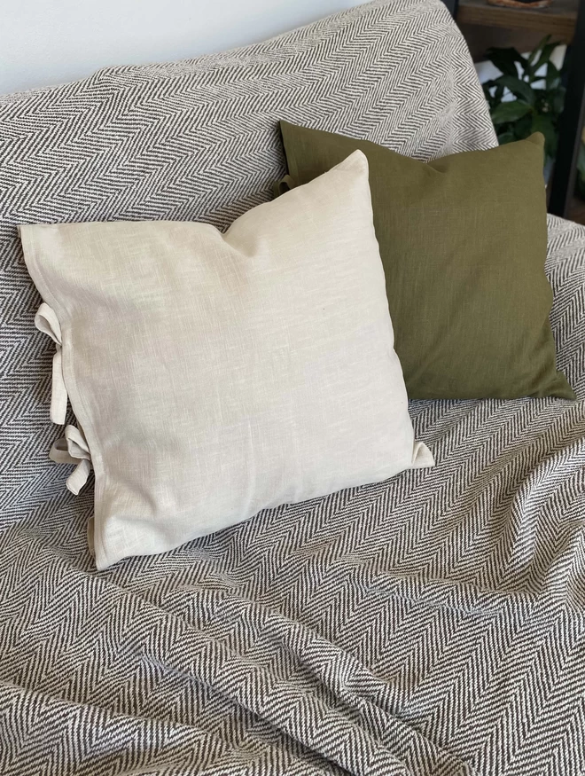 Cosy linen cushion covers