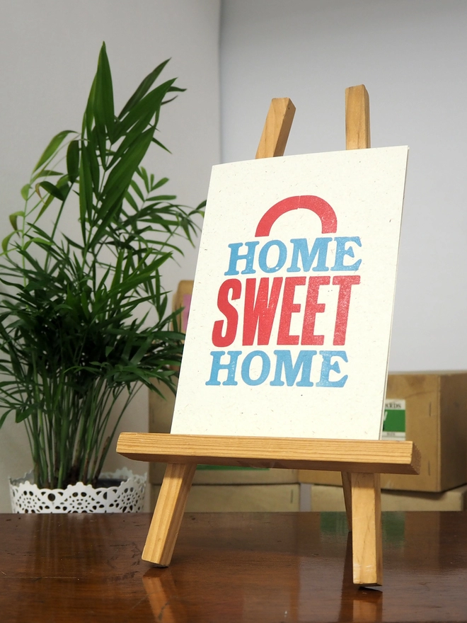 Home Sweet Home - Letterpress Greetings Card