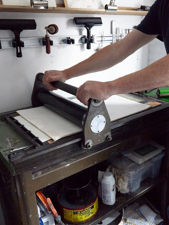 printing Hygiene linocut