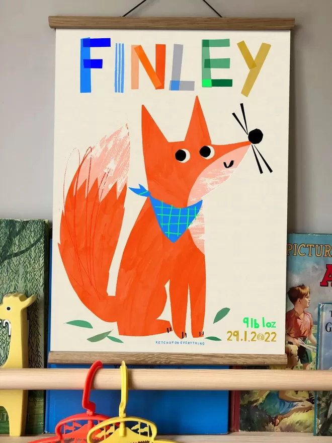 Personalised Fox Print