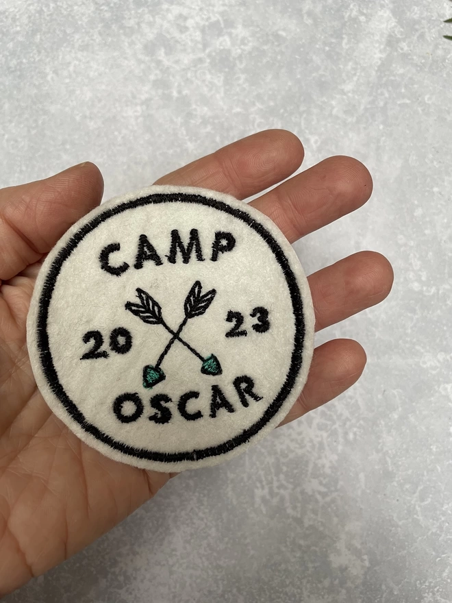 Personalised Camping Party Patch