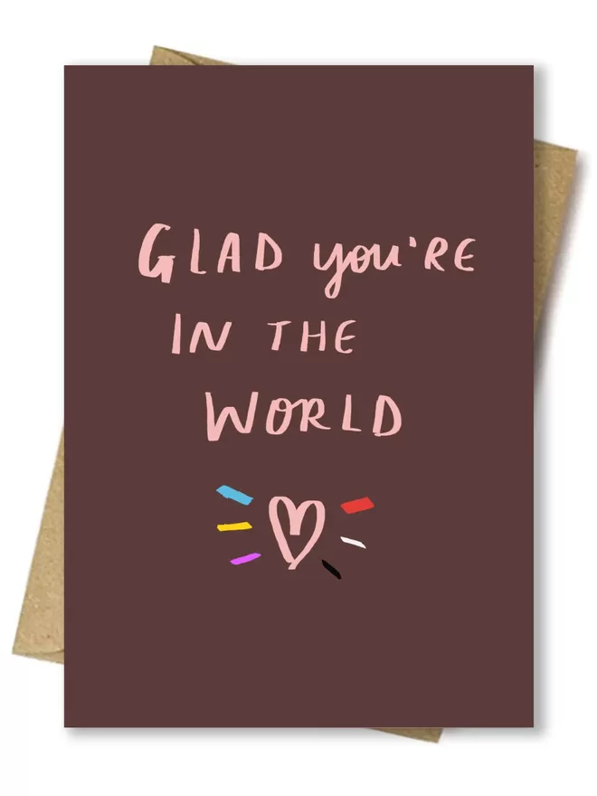 Glad You Are In The World Card