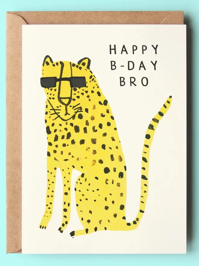 Brother Leopard Birthday Card