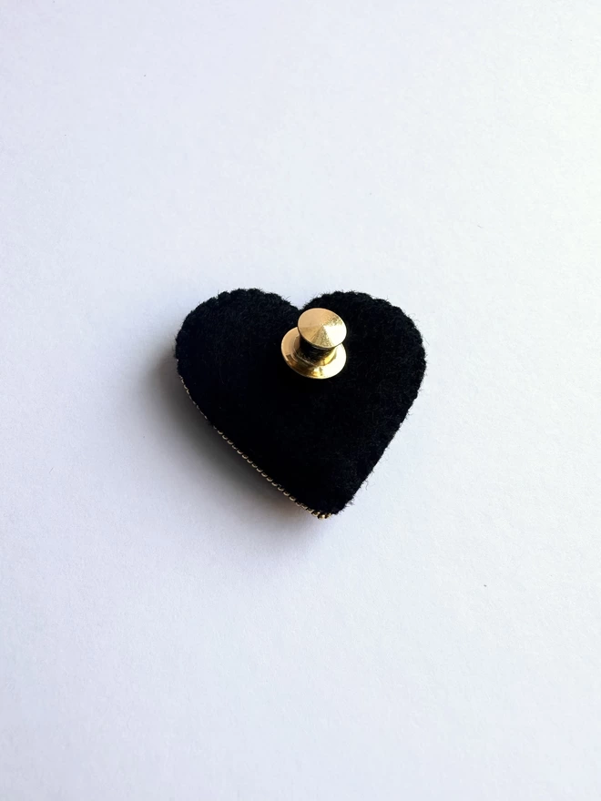 cosmic heart brooch back pin