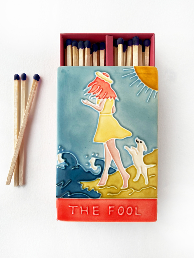 The Fool Ceramic Matchbox