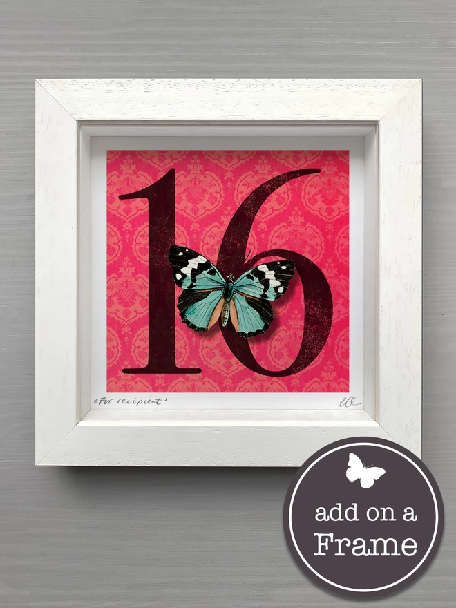 frame option available for butterflygram
