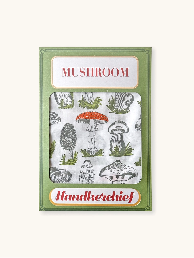 mushroom handkerchief front of pack