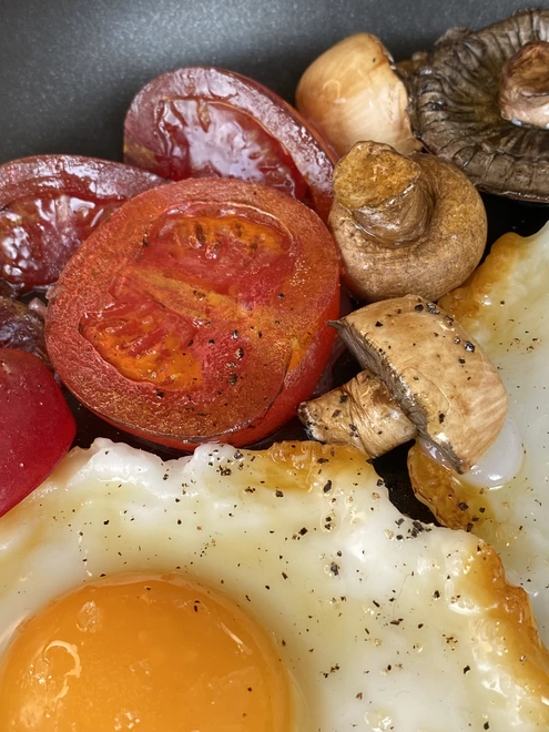 Fake Mushrooms Replica Tomatoes Fried Egg Props