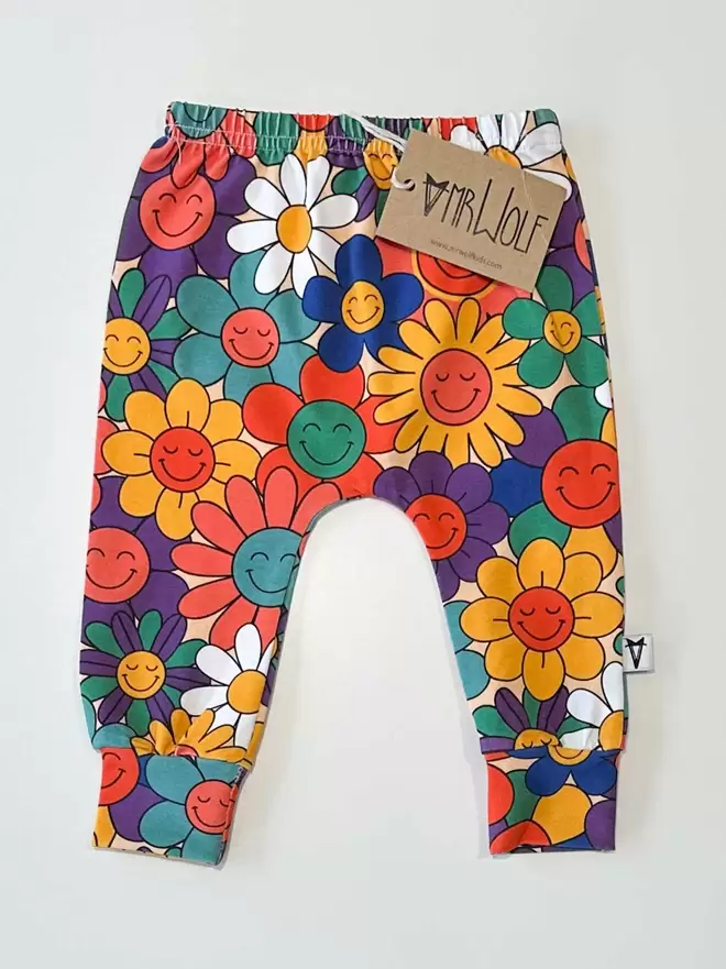 Flower party printed legging for babies and toddlers