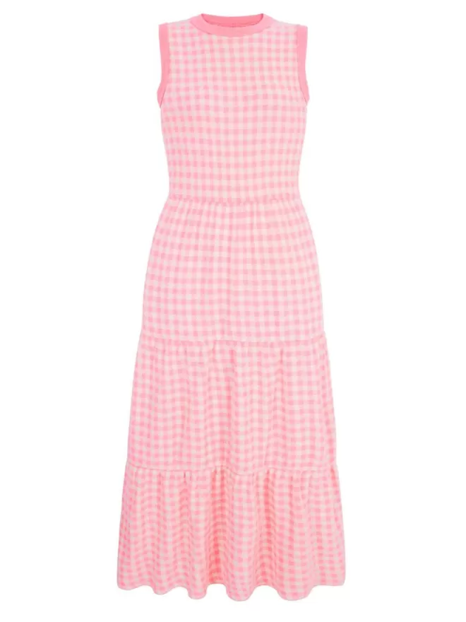 Soft pink midi dress