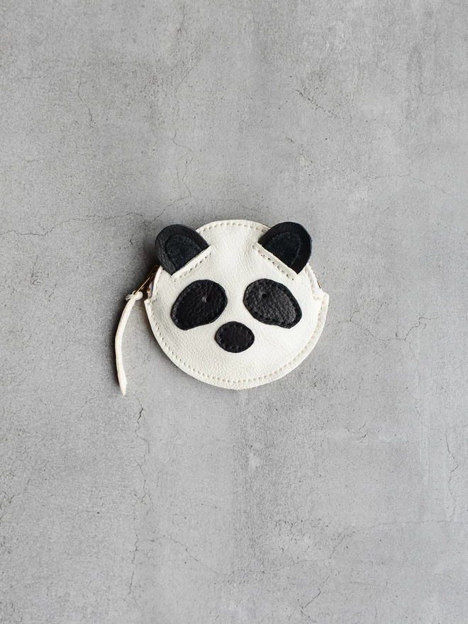 Panda Leather Coin Purse