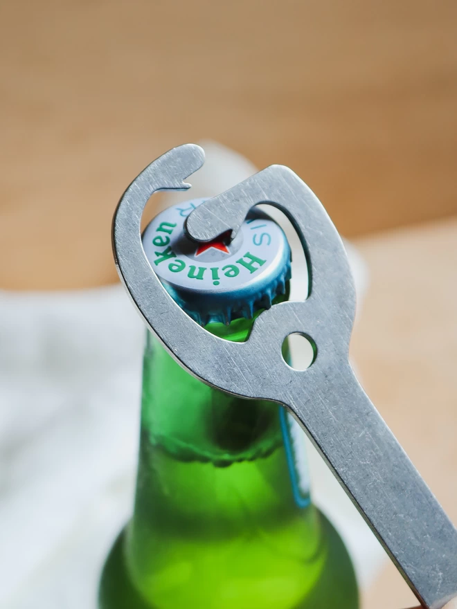 Steel hug beer bottle opener gift