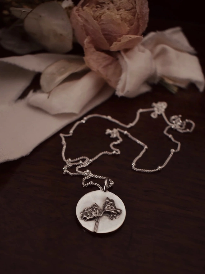 Sterling Silver Cow Parsley Necklace