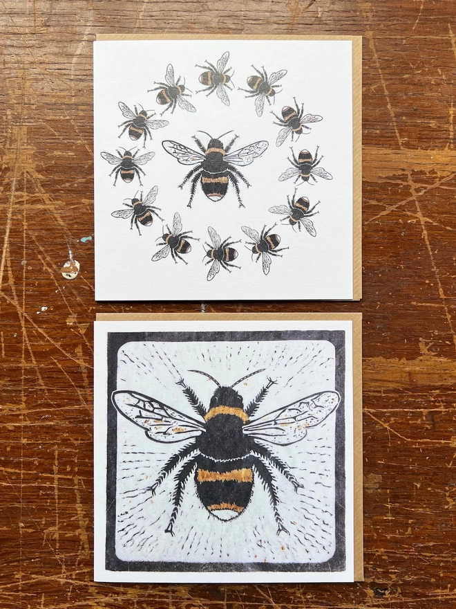 Busy bee art cards