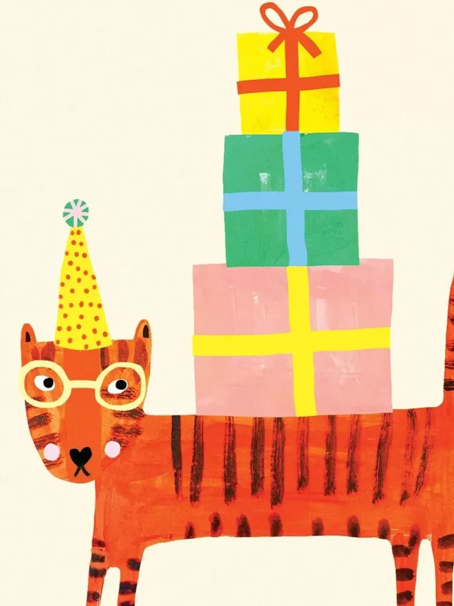 Birthday Card tiger illustration