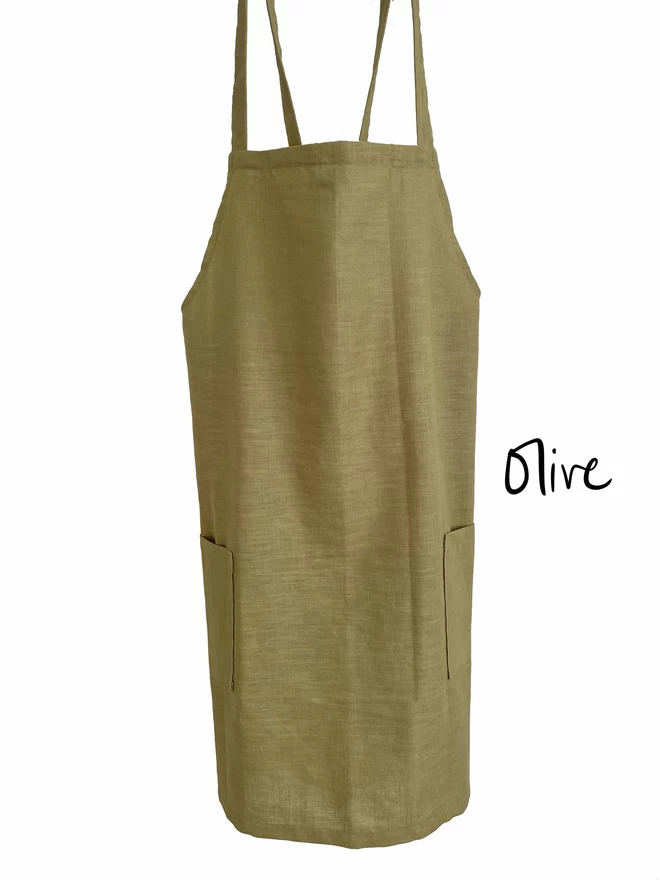 Olive pinafore