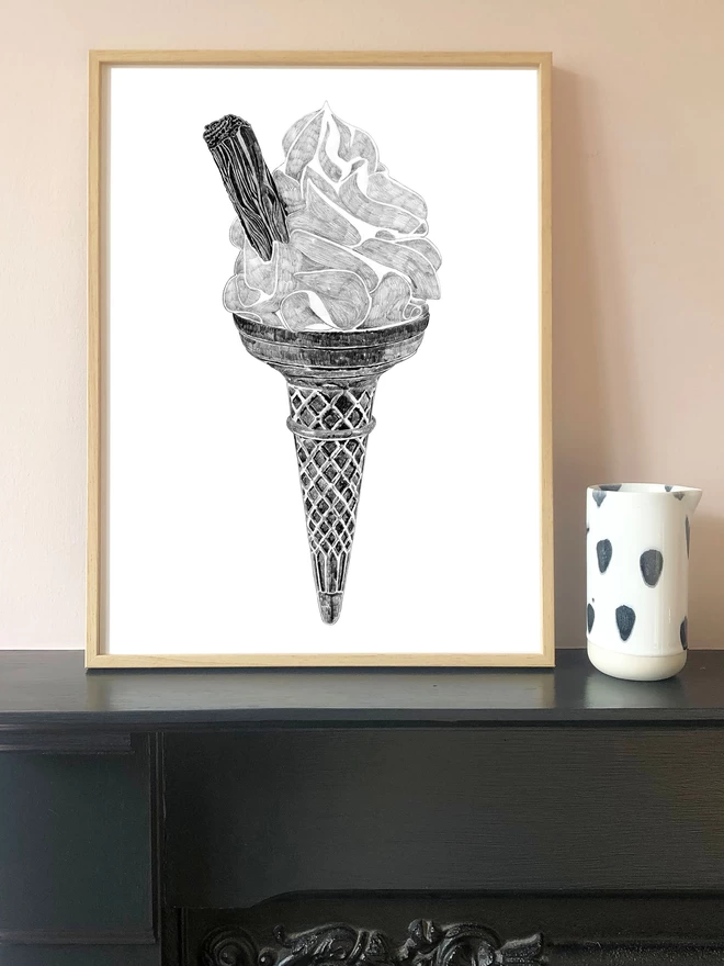 99 ice cream art print