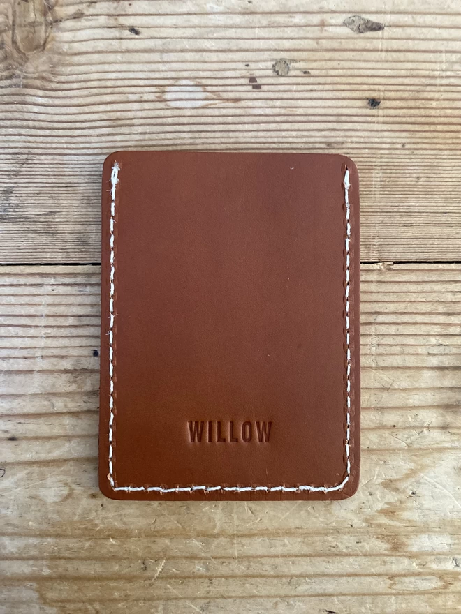 leather brown card holder 