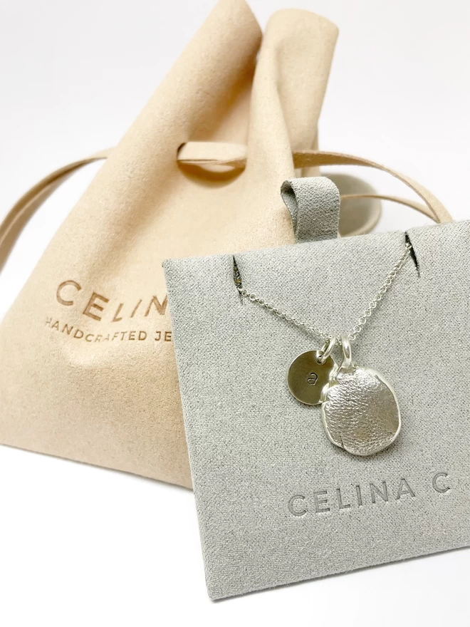 Handmade Recycled Sterling Silver Dog Paw print Kit Pendant Celina C Jewellery