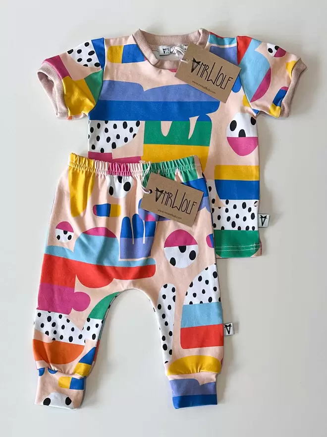Spot collage legging for babies and toddlers