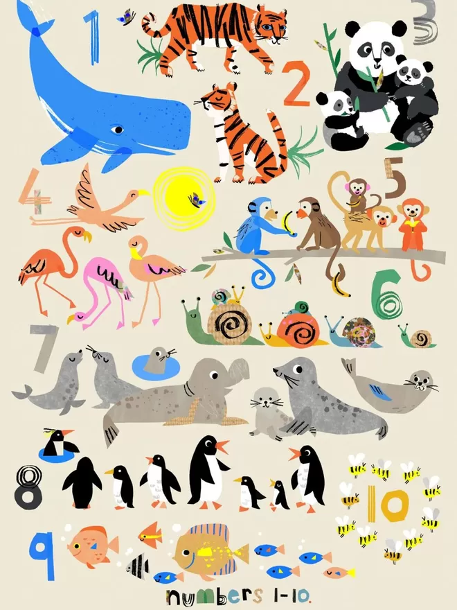 Counting Creatures Great And Small Print
