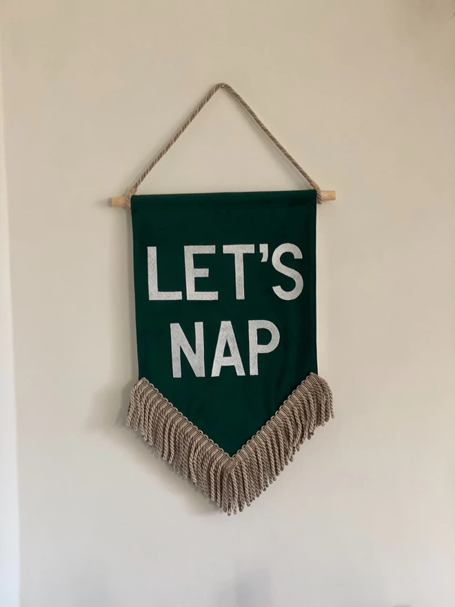 lets nap nursery baby room gift wall hanging
