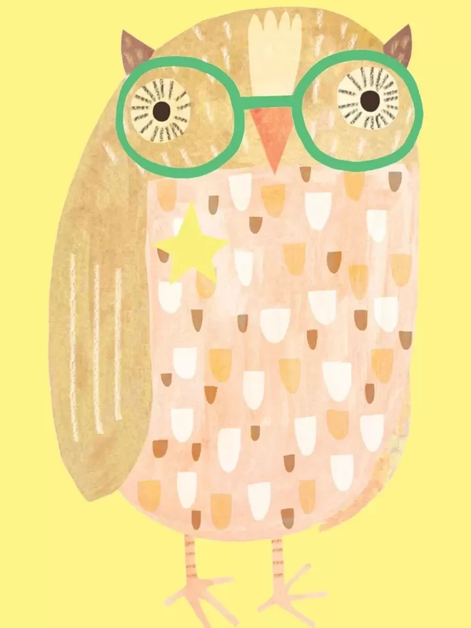 Clever Clogs Owl Card