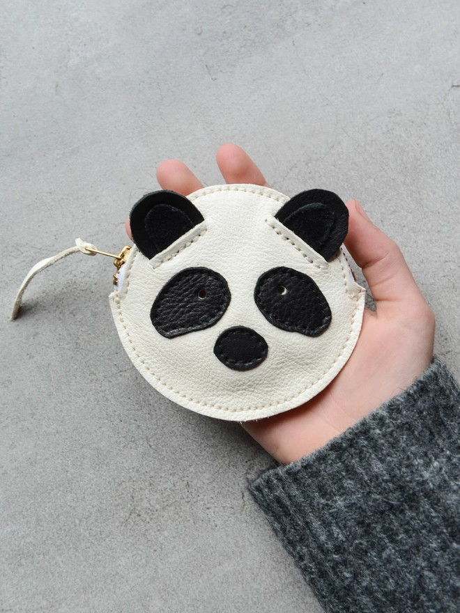 Panda Leather Coin Purse