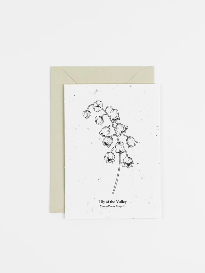 Lily Of The Valley May Birth Flower Plantable Card