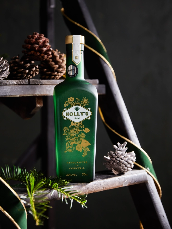 Holly's Gin with pine cones 