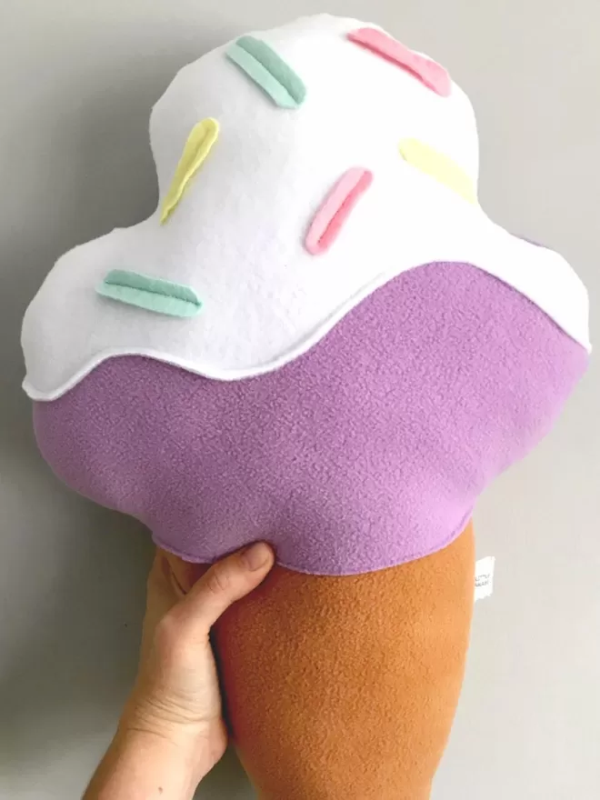 Pastel Lilac Purple Ice Cream Cushion Pillow