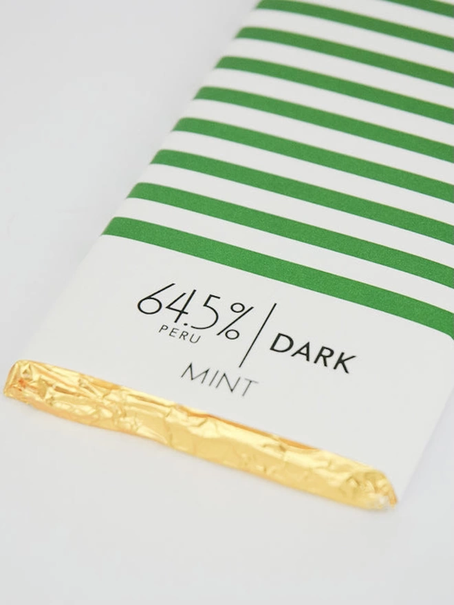 Mint Dark Chocolate Bar - 64.5% Peruvian