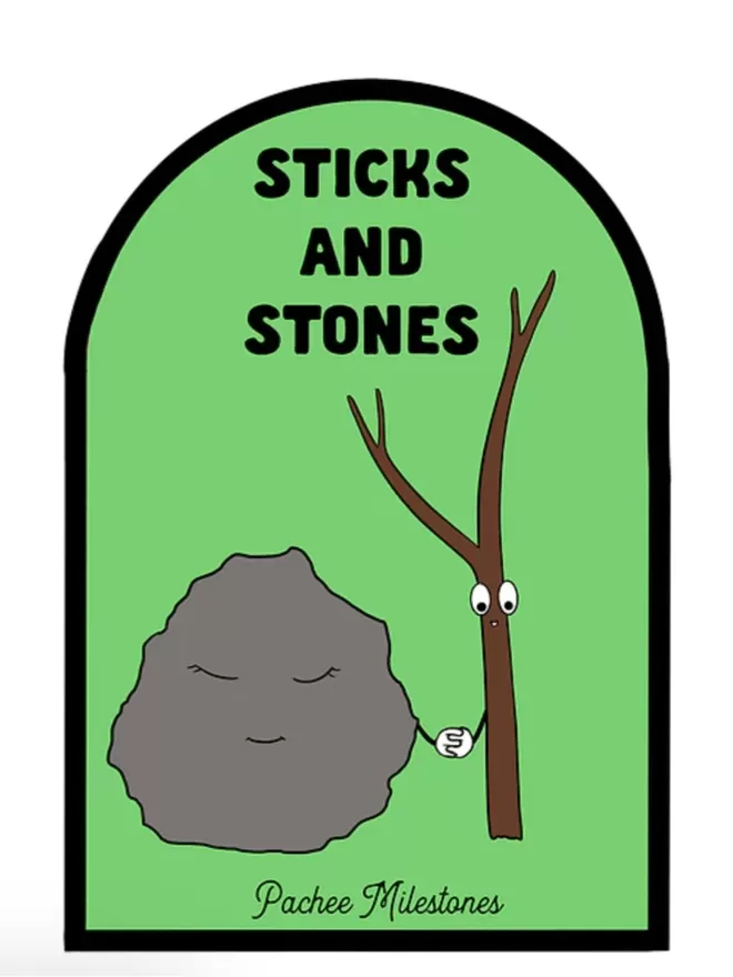 Illustration of the Sticks And Stones patch.