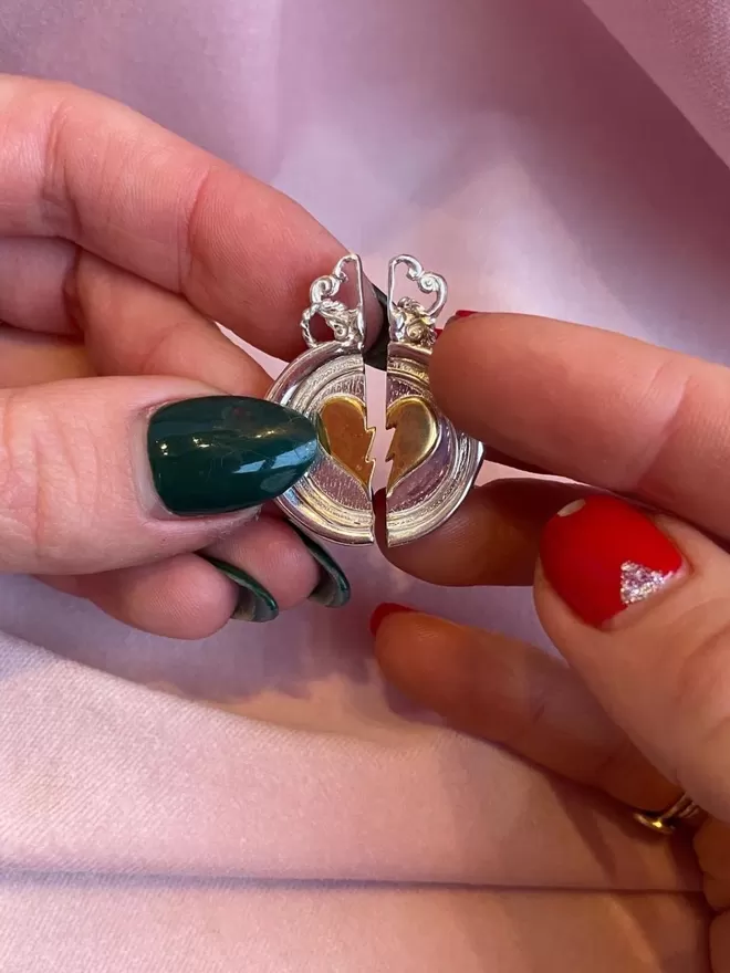 Large Shared Hearts Charms