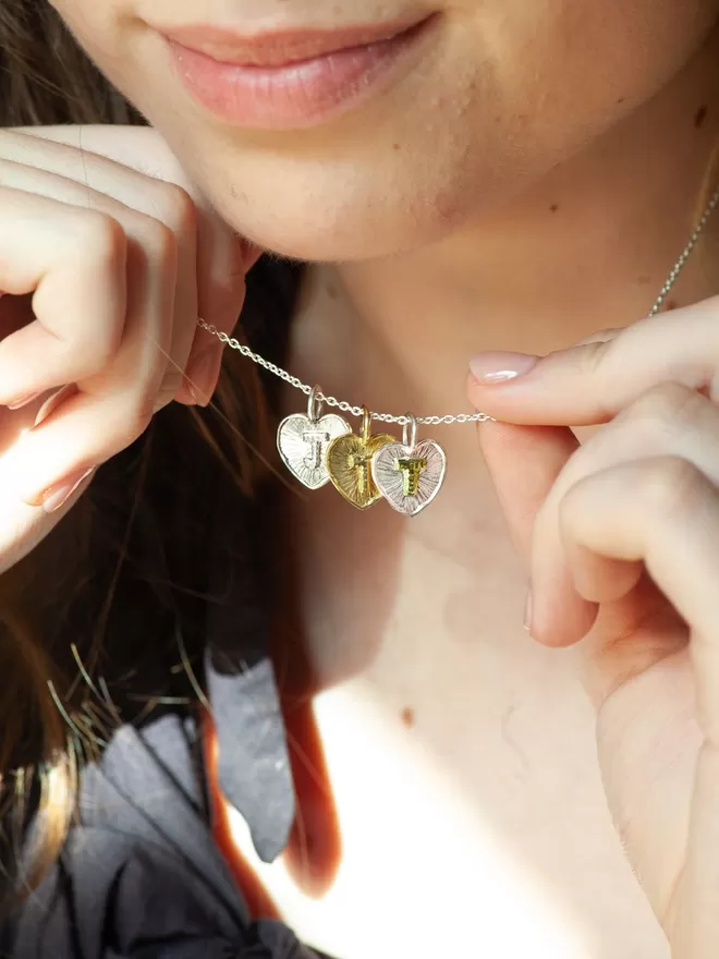 Heart Initial Charm necklace
