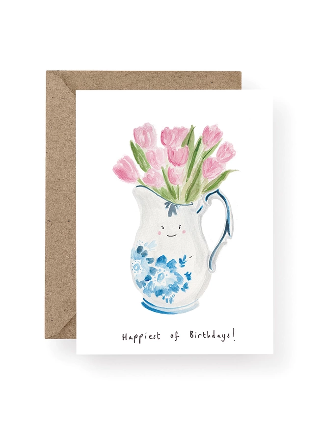 Happy Birthday Tulip Greeting Card