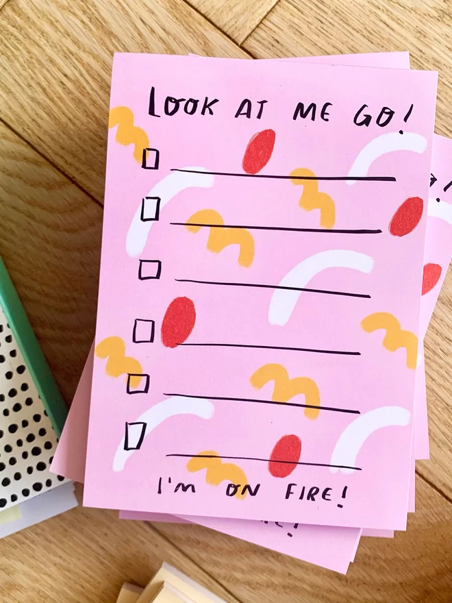 Make your daily to-do list on something fun and colourful!