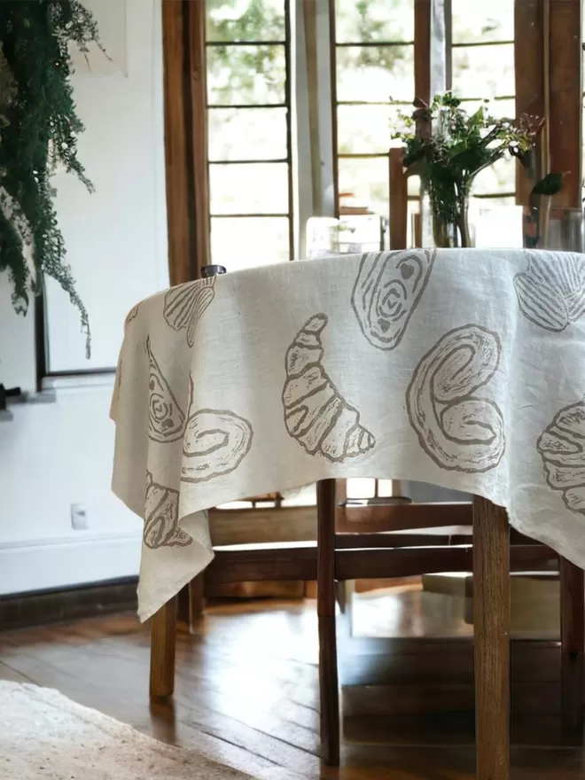 Luxury Sunday Morning Linen Tablecloth