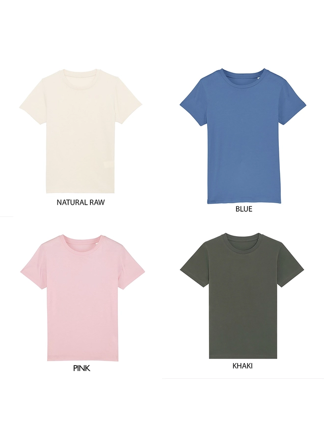 Choice of t-shirts colours