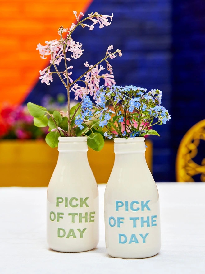 Handmade ceramic pick of the day flower vase