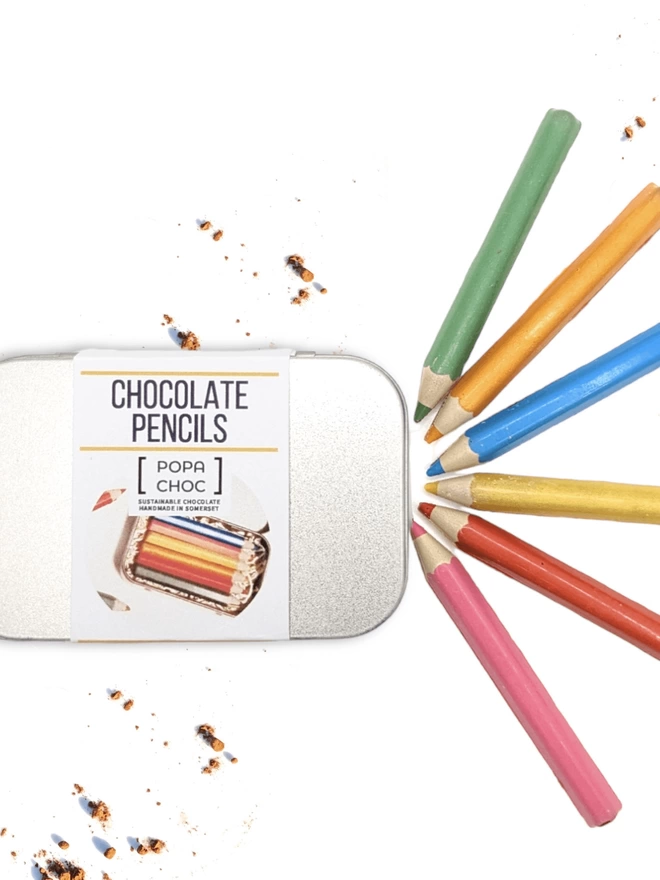 Coloured Chocolate Pencils