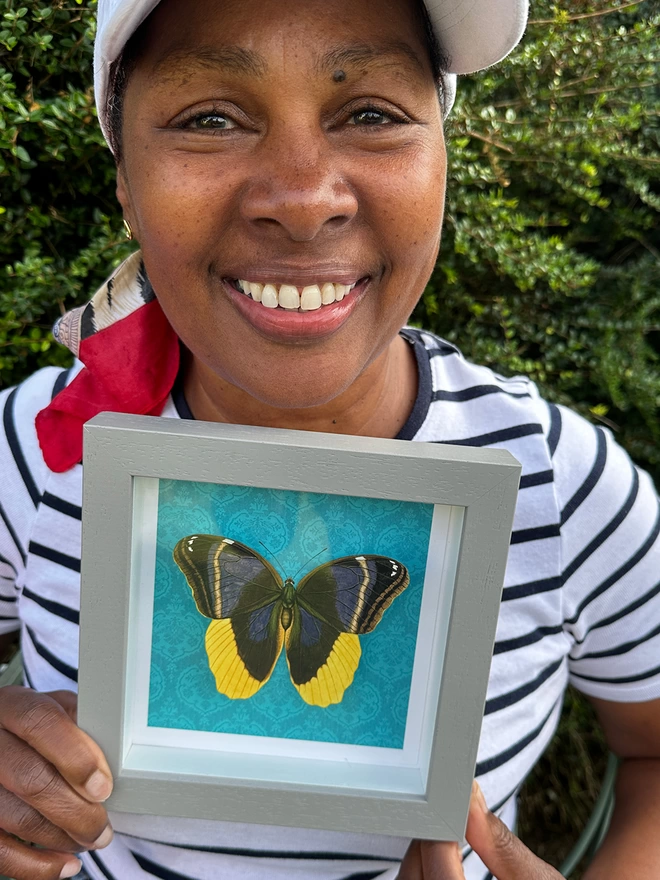 Happy recipient of butterflygram